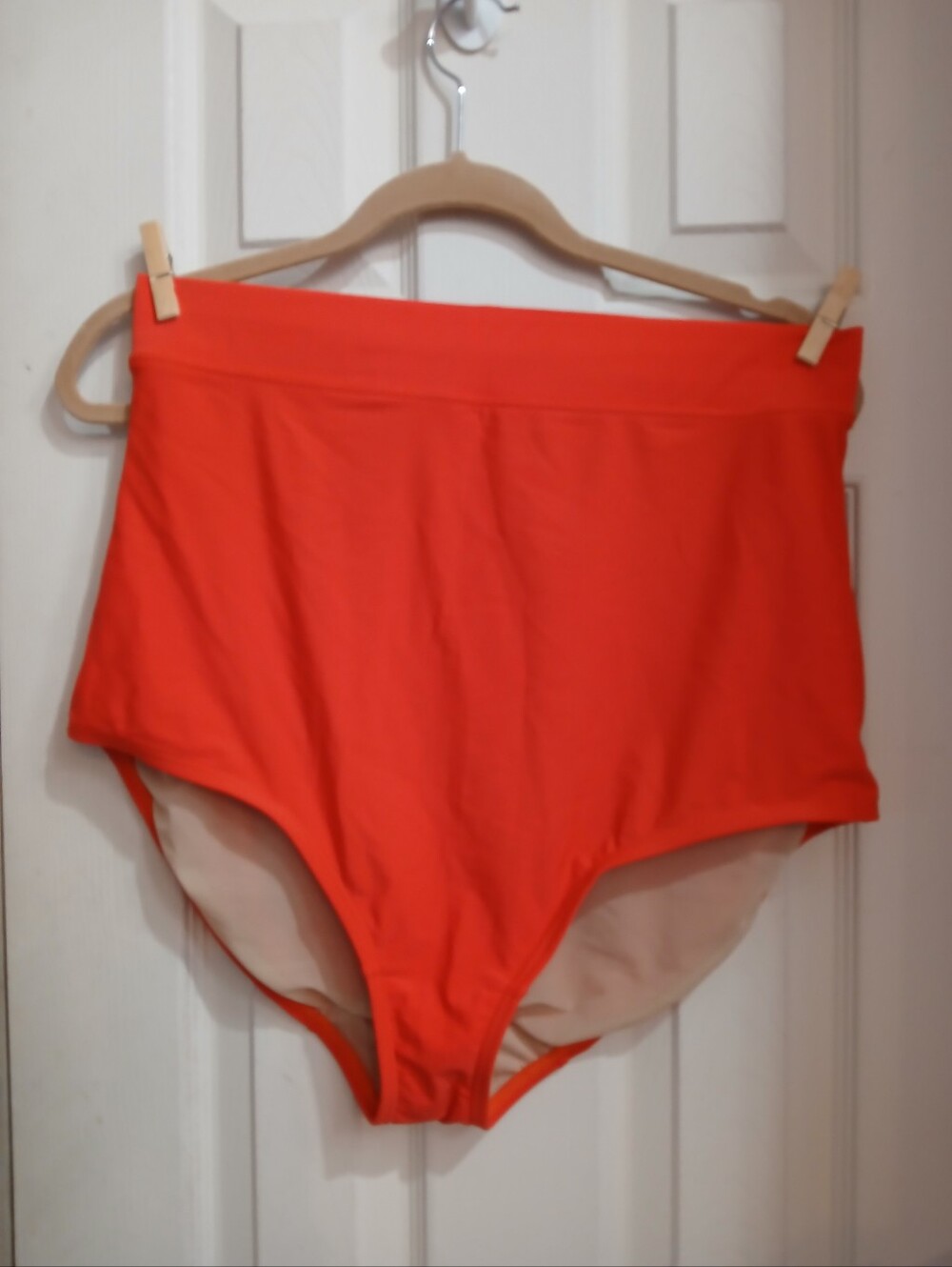 Swim by Cacique NWT Size 14 High-Waist  Suit Swim Brief Bottom only Red Solid